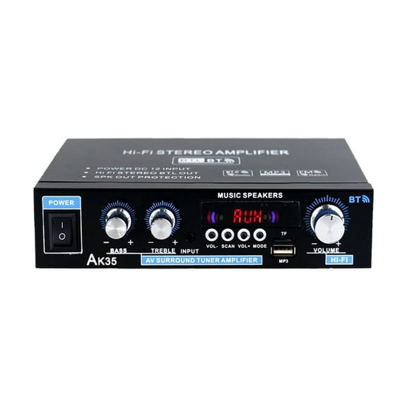 Bluetooth-Compatible Power Amplifier Wireless Power Amplifier Amplifier for Home Theater Speaker ,Bass & Treble Control