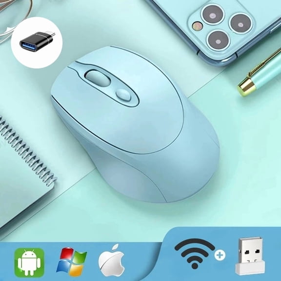 Bluetooth-Compatible Wireless Mouse 2.4G USB Wireless Computer Mouse Rechargeable Silent Mice For PC Laptop Macbook Tablet