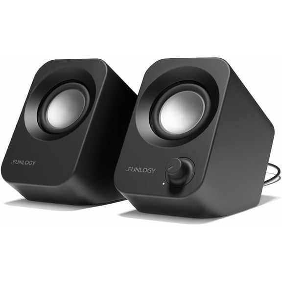 Bluetooth Computer Speakers with USB 3.0, LED Blue Lighting, Volume Control, USB Powered, Set of 2