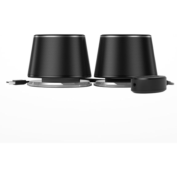 Bluetooth Computer Speakers with USB 3.0, LED Blue Lighting, Volume Control, USB Powered, Set of 2