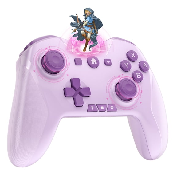 Bluetooth Controller for Switch/Mac/PC/Steam/Mobile Phone/iOS/Android//TV/iPad/Table/Apple Arcade MFi Games, switch pro controller wireless with Adjustable Dual Motion,Turbo,Macros,6-Axis,Wake Up