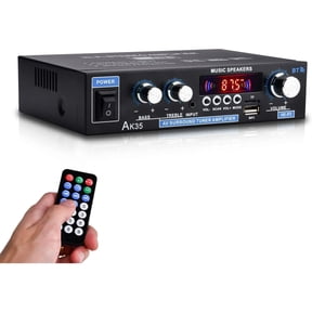 Bluetooth Digital Amplifiers Audio Stereo Receiver,AK35 200W Home 110-240V Bluetooth Bass Audio Power compatible Amplifier, Hifi FM USB Auto Music Subwoofer Speakers Audio Amplifier Receiver