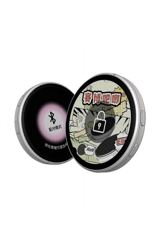 Bluetooth Digital Pin with 1.7-Inch HD Display, Customizable Photo Video Badge for Jackets & Backpacks, Gift for Anime Football Fans