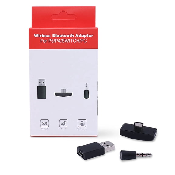 Bluetooth Dongle Adapter USB 5.0 ,Wireless Mini Microphone USB Audio Adapter Receiver Compatible with PS4 /PS5