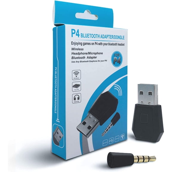 Bluetooth Dongle Adapter for PS4, Wireless Mini Microphone USB 4.0 Audio Adapter Receiver Compatible with PS4 PlayStation Support A2DP HFP HSP