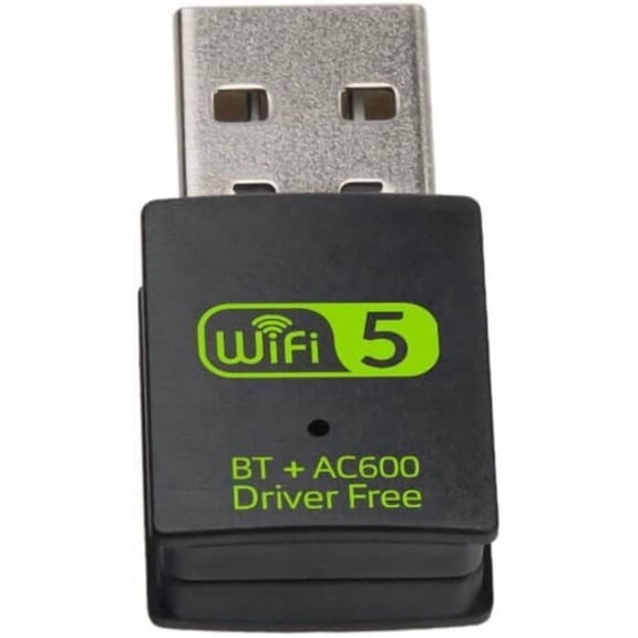 Bluetooth Dongle, WLAN USB Stick 600Mbps USB WiFi Bluetooth Adapter PC Dual Band 2.4GHz/5GHz Wireless Wi-Fi Network Card