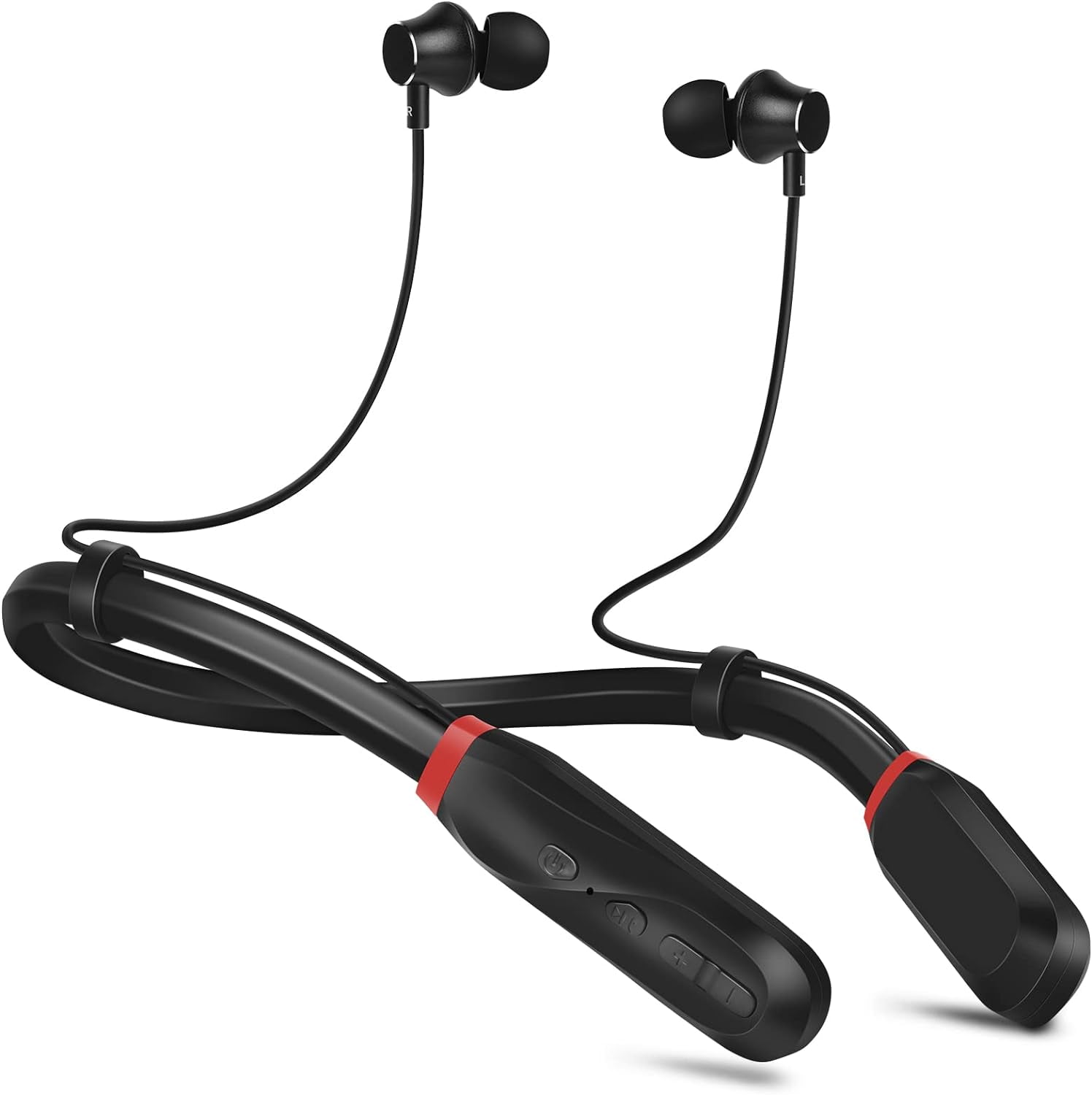 Bluetooth Earbuds 120 Hours Extra Long Playback with Microphone Headset, i35 Balanced Armature Drivers Stereo in Ear Wireless Ear Buds, Waterproof Workout Neckband Headphones (Black) thumbnail 2