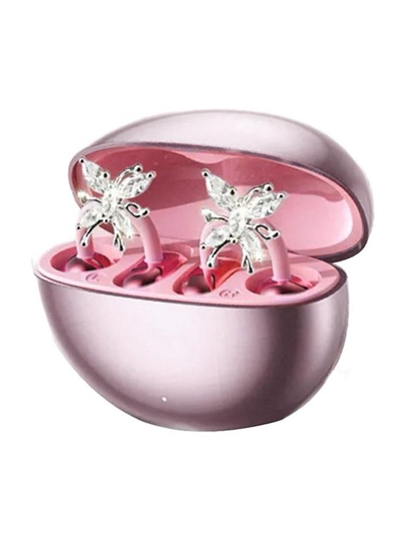 Bluetooth Earbuds Clips with Butterfly Bow Bluetooth Earphones, Clip-on Earphones, Fashionable Sports jewelry earbuds clip on bluetooth clip-on earrings clip headphones earbud earrings clip j