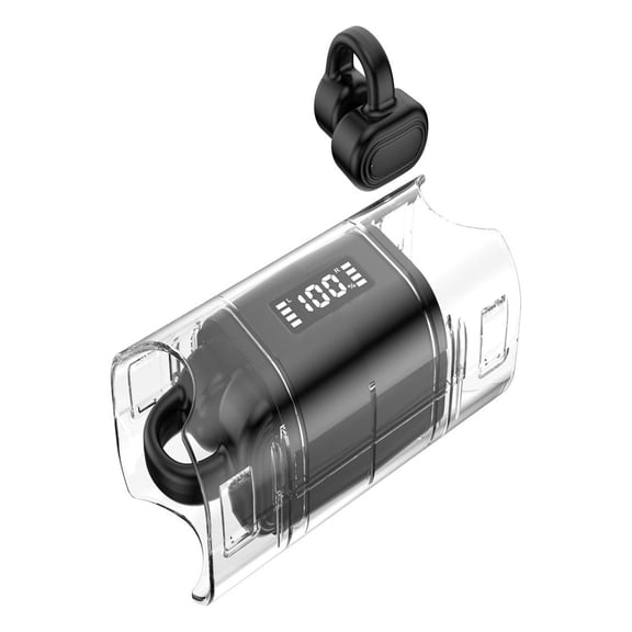 Bluetooth Earbuds Hwkond Bluetooth Headset Wireless Sports Ear Clip Type Long-wearing Universal Digital Display Power 25% Off