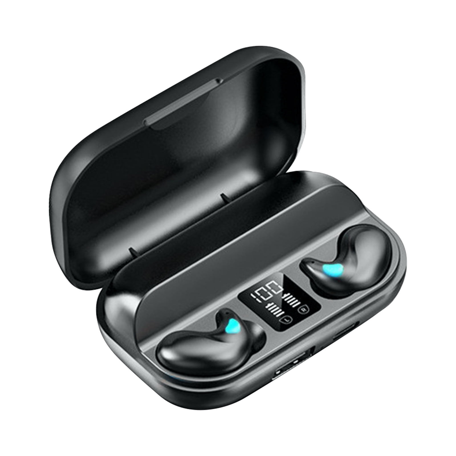 Bluetooth Earbuds Invisible Sleep Bluetooth Earbuds, Mini Tiny Discreet Hidden Headphones with LED Display and Charging Case(Black)