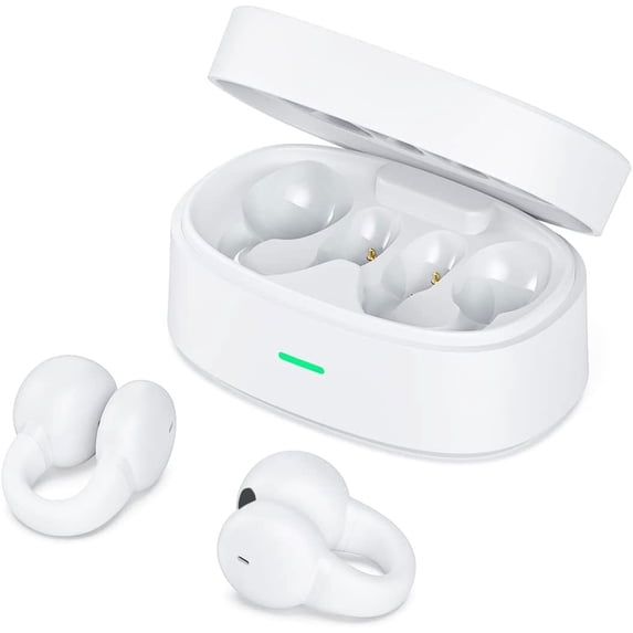 Bluetooth Earbuds Wireless Ear-Clip TWS Earphones for Lenovo Tab P11 (Gen 2 2023)/(2021) - True Stereo Charging Case Hands-free Mic Headset