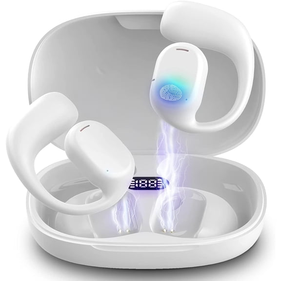 Bluetooth Earbuds Wireless Ear-hook OWS Earphones for Amazon Fire HD 7, 8 Kids Plus Pro (12th Gen 2022), Fire HD 8 (12th Gen 2022) Over the Ear Headphones True Stereo Charging Case Hands-free Mic