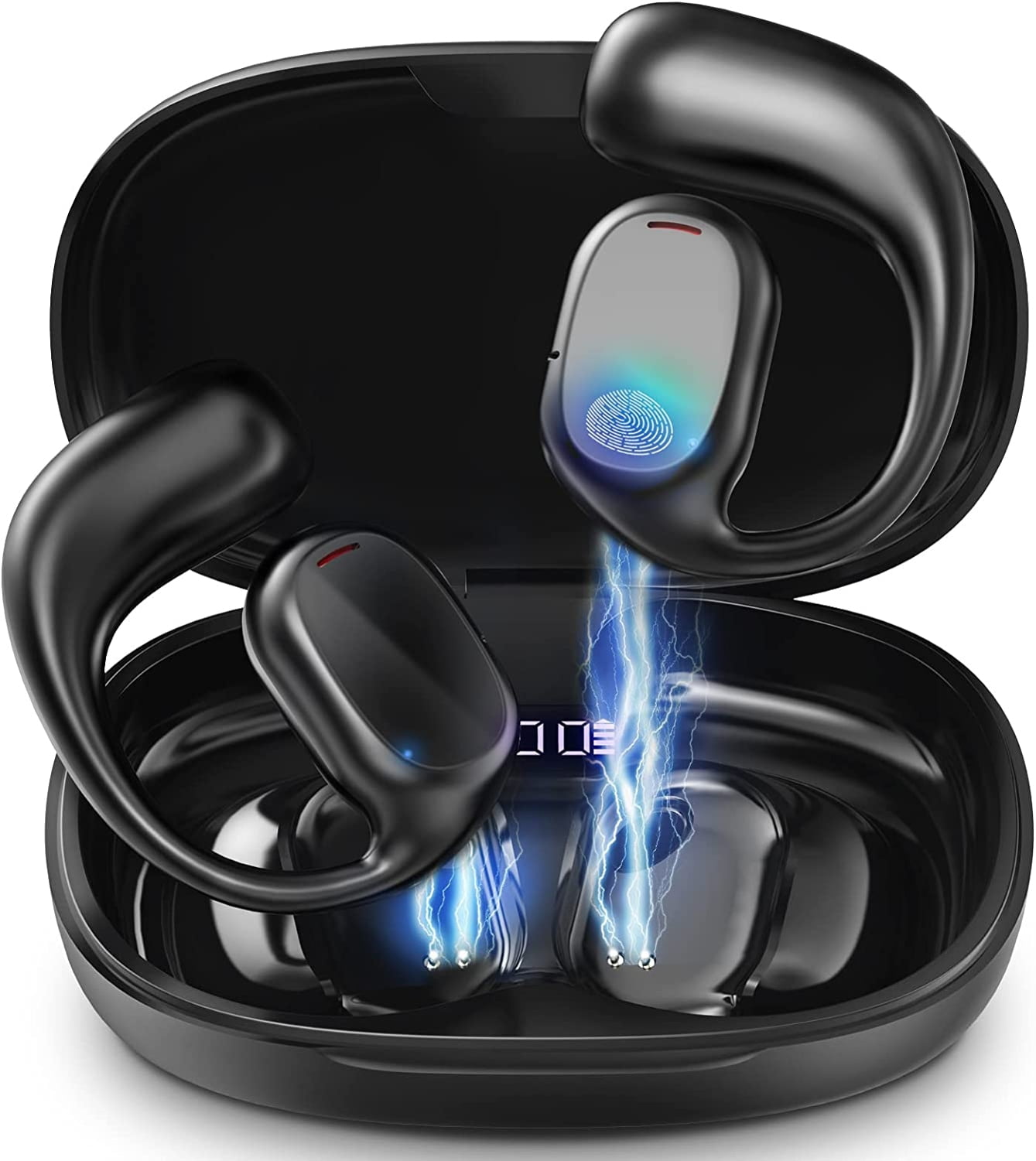 Bluetooth Earbuds Wireless Ear-hook OWS Earphones for Motorola Razr (2023), Edge (2023) - Over the Ear Headphones True Stereo Charging Case Hands-free Mic Headset