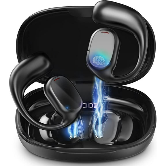 Bluetooth Earbuds Wireless Ear-hook OWS Earphones for iPhone 13 Mini - Over the Ear Headphones True Stereo Charging Case Hands-free Mic Headset