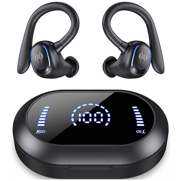 Bluetooth Earbuds Wireless Ear-hook TWS Earphones for iPhone 16/Pro/Max/Plus - Over the Ear Headphones True Stereo Charging Case Hands-free Mic Headset for iPhone 16/Pro/Max/Plus