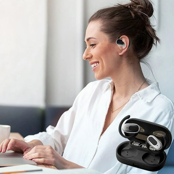 Bluetooth Earphone, Hanging Ear Type Large Capacity Built-in Battery Low Latency True Wireless Multi Model Suitable For Type-C Fast Charging Sports Openear 5.4 Bluetooth Headphones