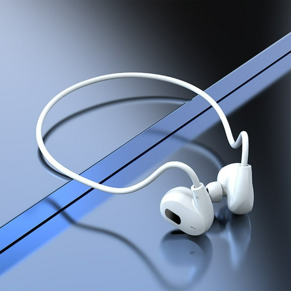 Bluetooth Earphone, Hwkond Bones Conduction Headphones Bluetooth 5.3 Open-Ear Sports Headphones With Microphones Waterproofs Wireless Headset For Sports, Driving, Workouts, White, Up to 60% Off