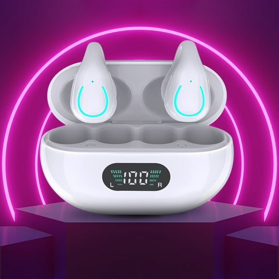 Bluetooth Earphone Ring Clip Ear to Ear Stereo Non in Ear Smart Earphones, Bluetooth Headset