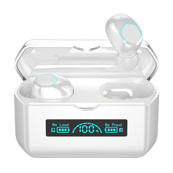 Bluetooth Earphones with Microphones Sport Ear Hook LED Display Wireless Headphones HiFi Stereo Earbuds Headsets, Bluetooth Headset