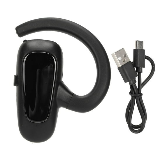 Bluetooth Earpiece IPX4 Waterproof LED Digital Display Type C Charging Single Ear Wireless Headset for Sports Driving