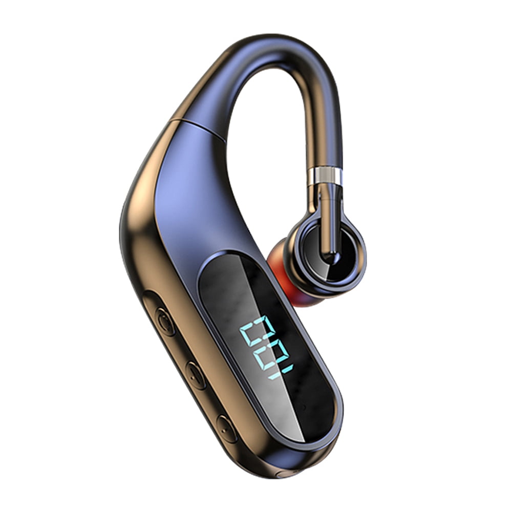 Bluetooth Earpiece,True Wireless Bluetooth Single Earbud with Microphone Noise Cancelling Waterproof Ear-Hook Ear Plug Sport Headset for Cell Phone