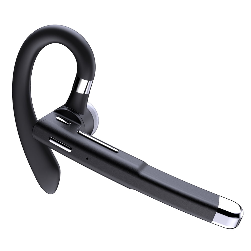 Bluetooth Earpiece V5.0 Wireless Handsfree Headset with Microphone 24 Hrs Driving Headset for iPhone Android Samsung Laptop Trucker Driver (Black)