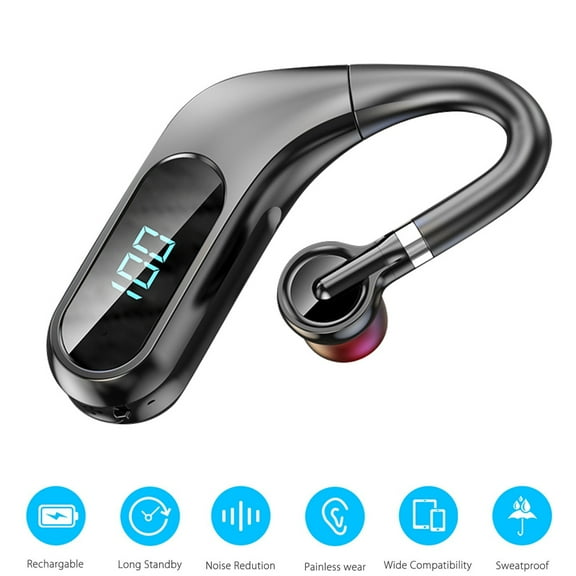 Bluetooth Earpiece,Wireless Earbud, Bluetooth 5.0 Wireless Headphones Sport Bluetooth Earphone in Ear Noise Cancelling Earbuds with Mic for Truck Driver iPhone Android Cell Phones
