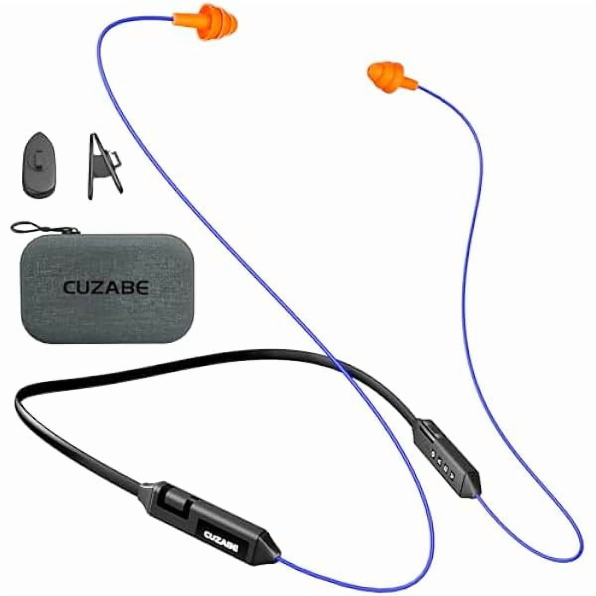 Bluetooth Earplug Headphones, 29dB Noise Reduction Earbuds for Work, Neckband Wireless Earplugs Earphones with 30 Hour Battery, IPX5 Sweatproof, OSHA Compliant for Industrial Safety