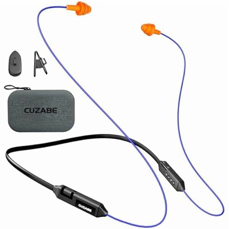 Bluetooth Earplug Headphones, 29dB Noise Reduction Earbuds for Work, Neckband Wireless Earplugs Earphones with 30 Hour Battery, IPX5 Sweatproof, OSHA Compliant for Industrial Safety