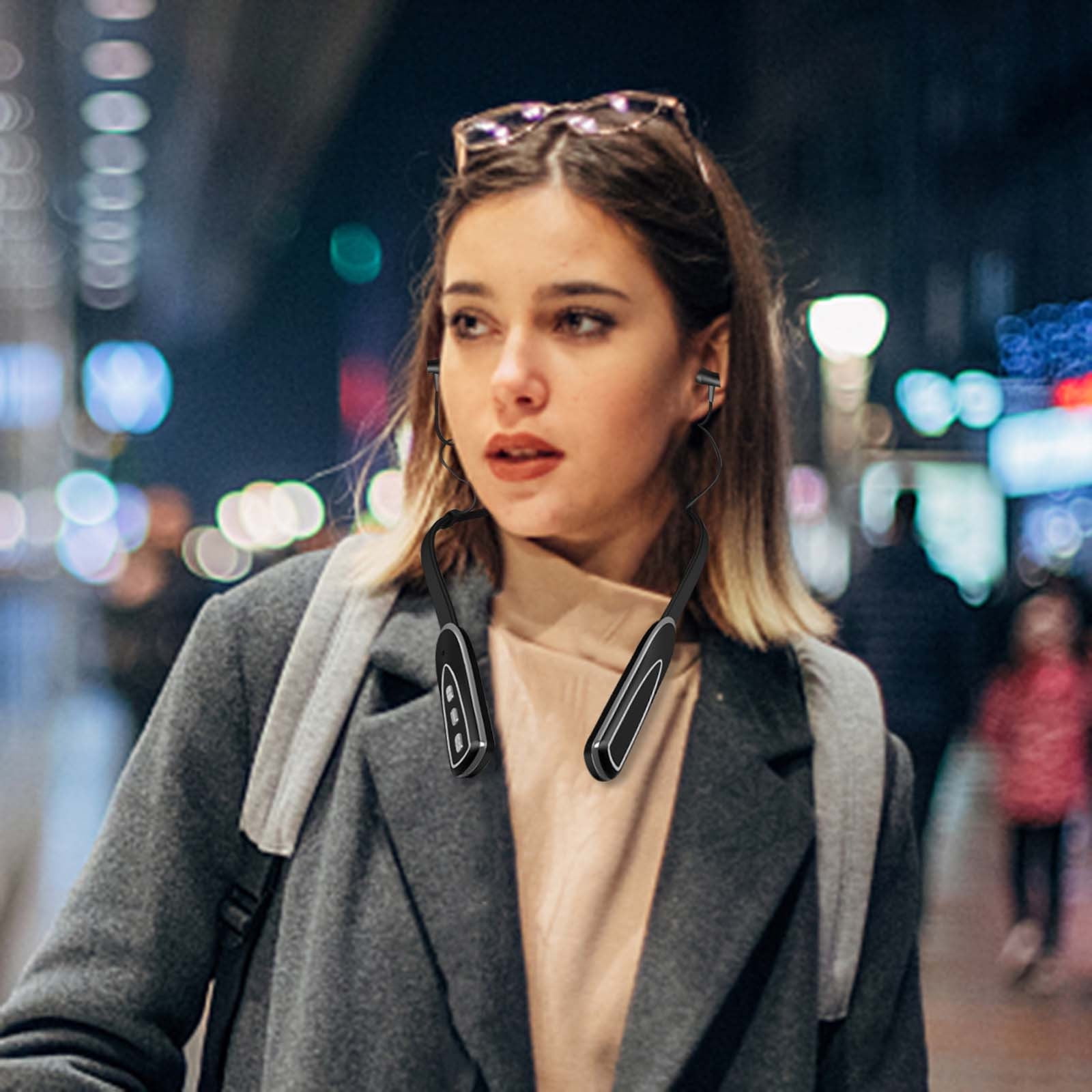 Bluetooth Earplug Headphones, Wireless InEar Earbuds With Mic,Neckband Earphones,Noise