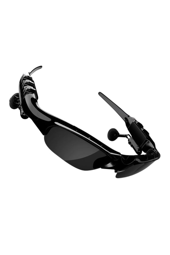 Bluetooth Glasses - Stereo Audio Sunglasses With Retractable Headphones, Polarized UV Protection Lenses, 5H Call Time For Music And Phone, Includes Replacement Lenses And Tools