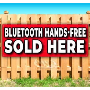 Bluetooth Hands-Free Sold Here 13 oz Vinyl Banner With Metal Grommets