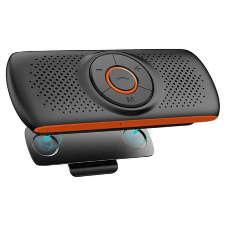 Bluetooth Handsfree Speakerphone for Cell Phone, Wireless Car Kit Music Player Adapter with Back-Clip Portable Bluetooth Speaker for Home/Sport/Outdoor, Work with Siri/Google Assistant/TF Card