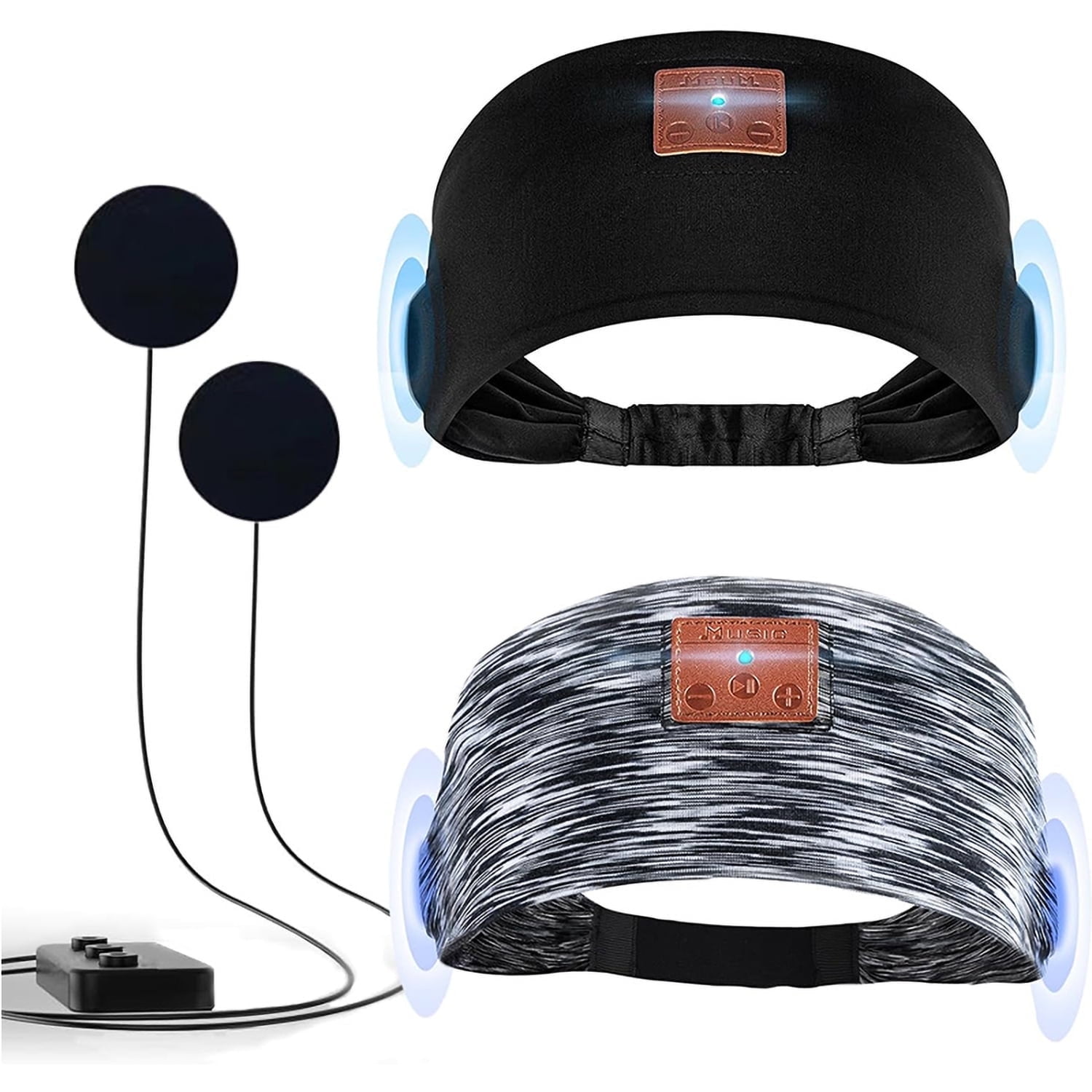 Bluetooth Headband FAV Sleep Headphones Elastic Breathable for Workout Running Yoga Travel Black in Togo at XOF 22787 Rating 4