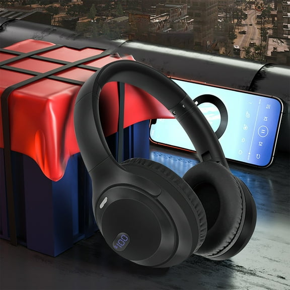 Bluetooth Headband Headphones - 7.48x6.77x2.95in Wireless Sports Headset with Microphone, Sweatproof, 16H Playtime for Running Gym