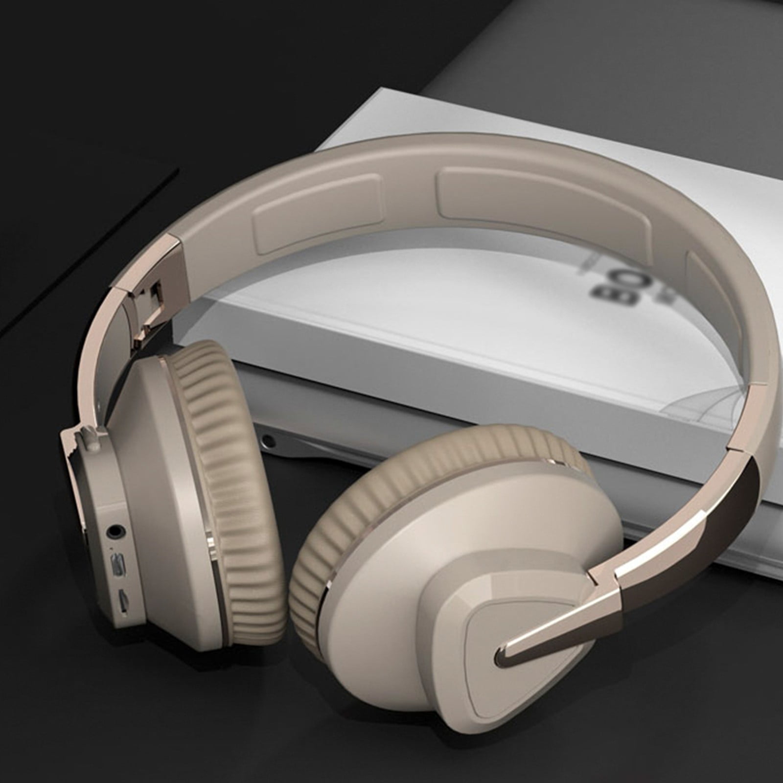 Bluetooth Headphones, 120H Playtime Headphones Wireless Bluetooth with 3 EQ Modes, Low Latency, Hands-Free Calls, Over Ear Headphones for Travel Home Office Cellphone PC - Khaki