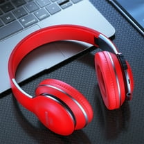 Bluetooth Headphones, 120H Playtime Headphones Wireless Bluetooth with 3 EQ Modes, Low Latency, Hands-Free Calls, Over Ear Headphones for Travel Home Office Cellphone PC(Red)