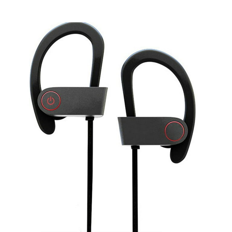 Bluetooth Headphones Best Wireless Sports Earphones w Mic IPX7 Waterproof HD Stereo Sweatproof Earbuds for Gym Running Workout 8 Hour Battery Noise Cancelling Headsets Black Walmart
