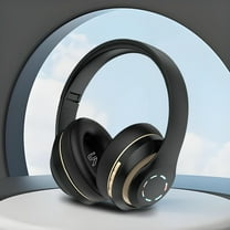 Bluetooth Headphones Over Ear, 65H Playtime and 6 EQ Music Modes Wireless Headphones with Microphone, HiFi Stereo Foldable Lightweight Headset, Deep Bass for Home Office Cellphone PC Ect. - Black