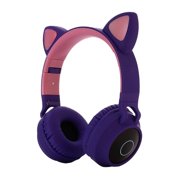 Bluetooth Headphones Over Ear, 65H Playtime and 6 EQ Music Modes Wireless Headphones with Microphone, HiFi Stereo Foldable Lightweight Headset, Deep Bass for Home Office Cellphone PC Ect.,Purple