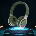 thumbnail image 1 of Bluetooth Headphones Over Ear, 65H Playtime and 6 EQ Music Modes Wireless Headphones with Microphone, HiFi Stereo Foldable Lightweight Headset, Deep Bass for Home Office Cellphone PC Ect.(Army Green), 1 of 9