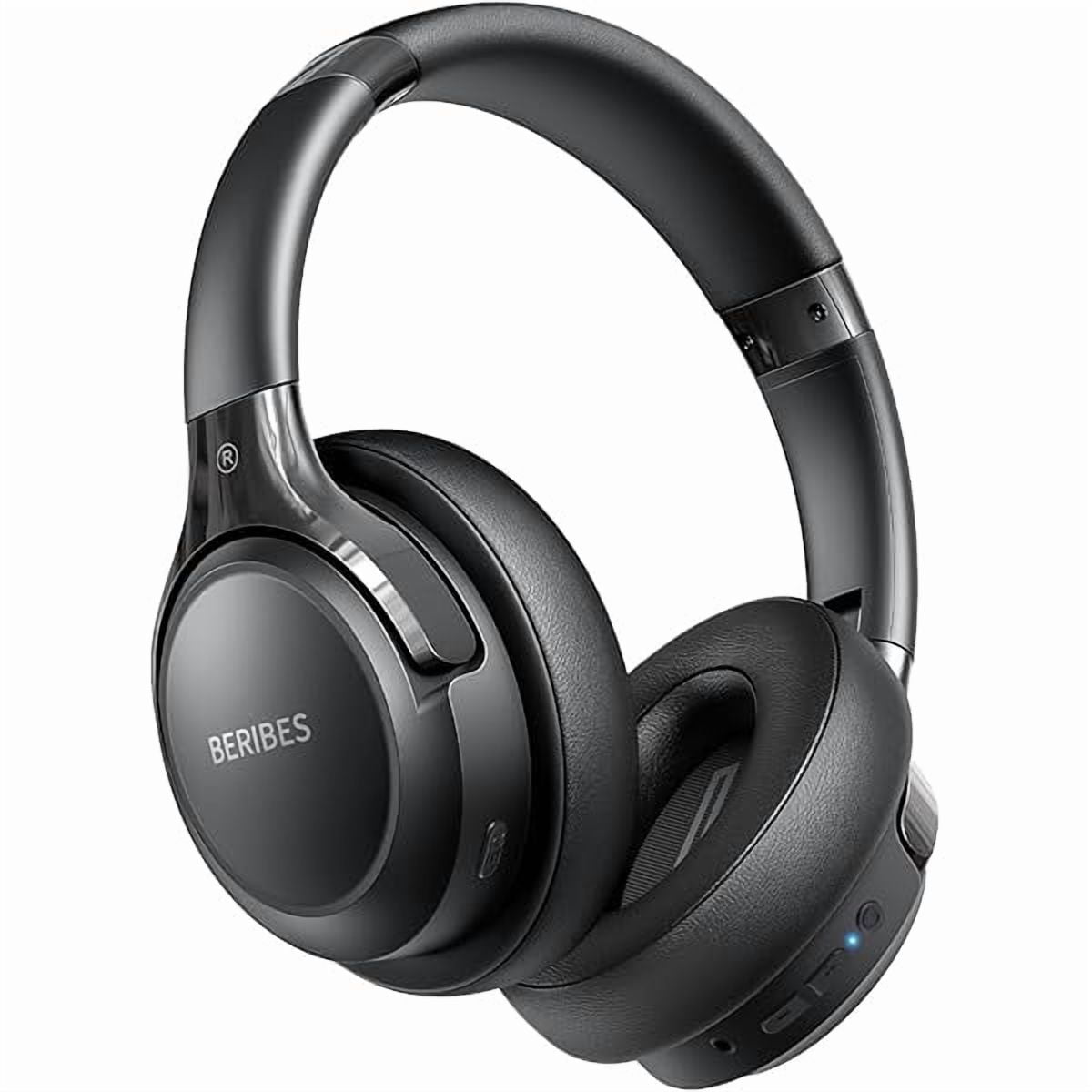 Bluetooth Headphones Over Ear, 65H Playtime and 6 EQ Music Modes Wireless Headphones with Microphone, HiFi Stereo Foldable Lightweight Headset, Deep Bass for Home Office Cellphone PC Ect.
