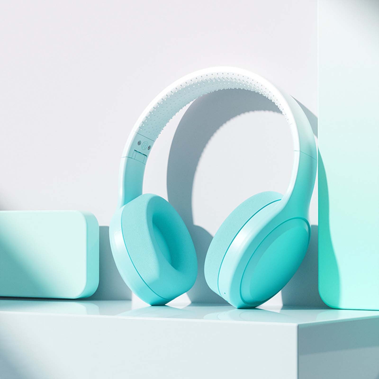 Bluetooth Headphones Over Ear, 80H Playtime Headphones Wireless with Mic, Bluetooth Headphones with 3 EQ Modes, HiFi Stereo Foldable Wireless Headphones for Phone PC Travel Workout,Green