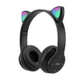 thumbnail image 1 of Bluetooth Headphones Over Ear, Cat Ear Luminous Bluetooth Headset, Cute Cat Ear Bluetooth Headphones with Built-in Mic, Foldable Wireless Headset, for Home Office Cellphone L8S5, 1 of 1