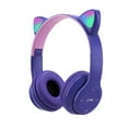 thumbnail image 1 of Bluetooth Headphones Over Ear, Cat Ear Luminous Bluetooth Headset, Cute Cat Ear Bluetooth Headphones with Built-in Mic, Foldable Wireless Headset, for Home Office Cellphone, 1 of 9