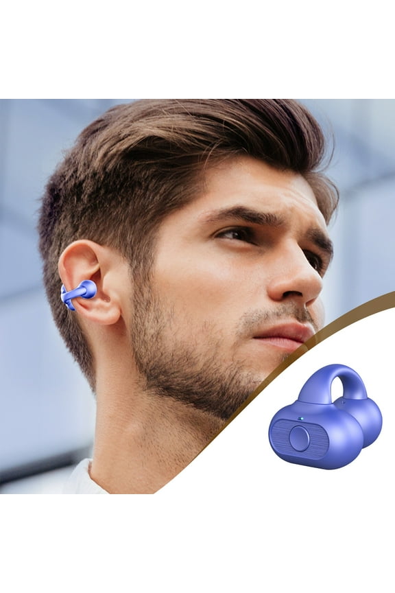 Bluetooth Headphones Earring Wireless Earbuds Bluetooth 5.3 Long Duration Playback Open Ear Headphones for Men,Women,and Kids-Black on Clearnce