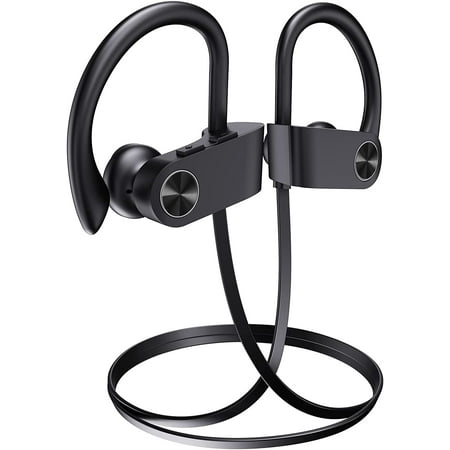 Bluetooth Headphones, IPX7 Waterproof Wireless Sports Earbuds for Workout Gym, 12 Hrs Playtime Running Headphones with Noise Cancelling Mic, HiFi Bass Stereo in-Ear Earphones