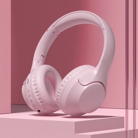 Bluetooth Headphones Over Ear Long Playtime Deep Bass Stereo Rechargeable Foldable Cordless Headset Foldable Lightweight Headset with Deep Bass