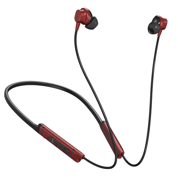 Cshidworld Bluetooth Headphones, Running Wireless Earbuds with 15 Hours Playtime, HD Deep Bass Stereo IPX7 Waterproof for Workout and Sports, Bluethooth 5.3 Sound Isolation Headsets, Red