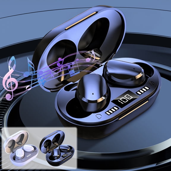 Bluetooth Headphones Translation Wireless Bluetooth Earbuds With Deep Bass Active Noise Cancelling,50H Playtime,Sleep Beans Mini Invisible In-ears HD Sound Headphones For Laptop Pad Phones